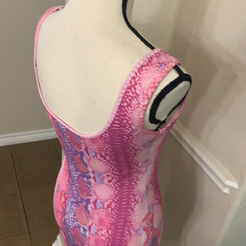 Boohoo pink snake print mini bodycon dress Size 8 - Picture 11 of 17